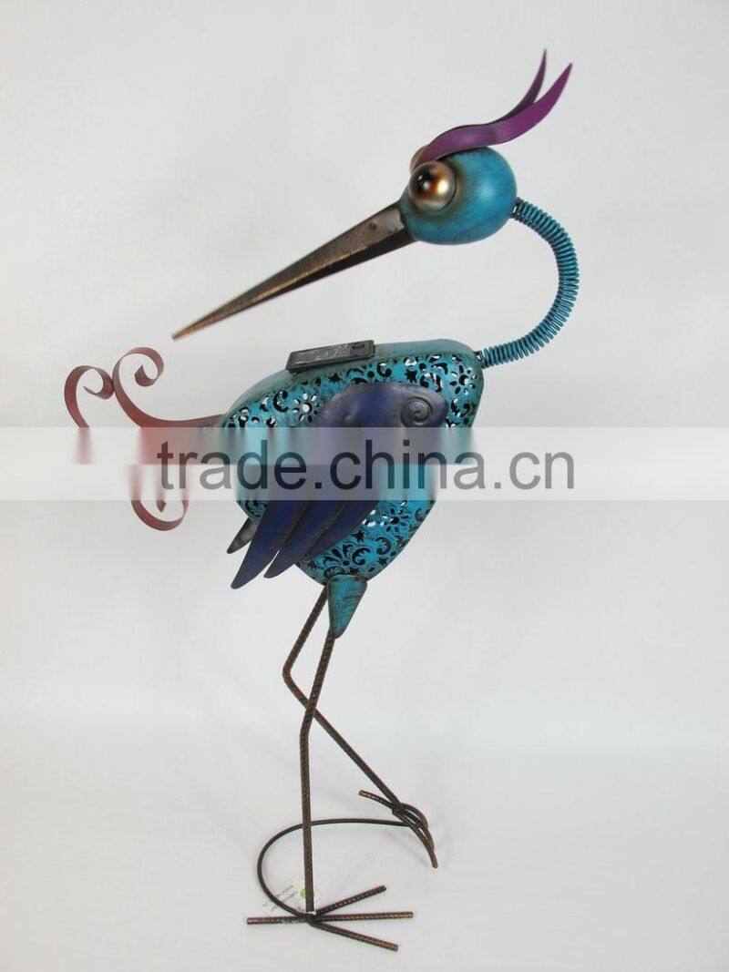 China supplier painted large metal crane statue garden ornament