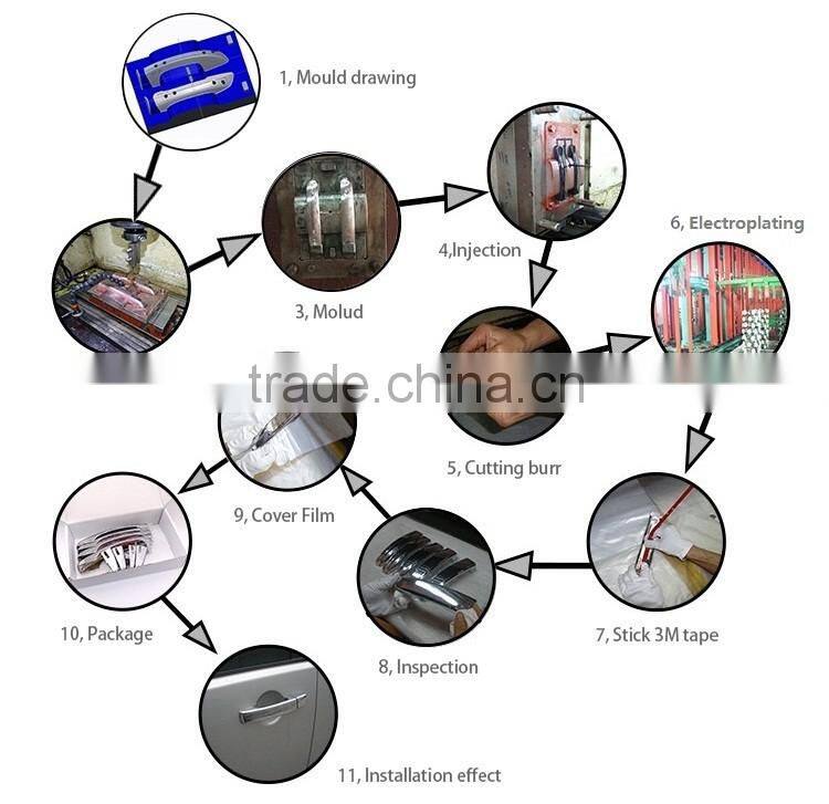 Chrome car accessories abs plastic door handle cover