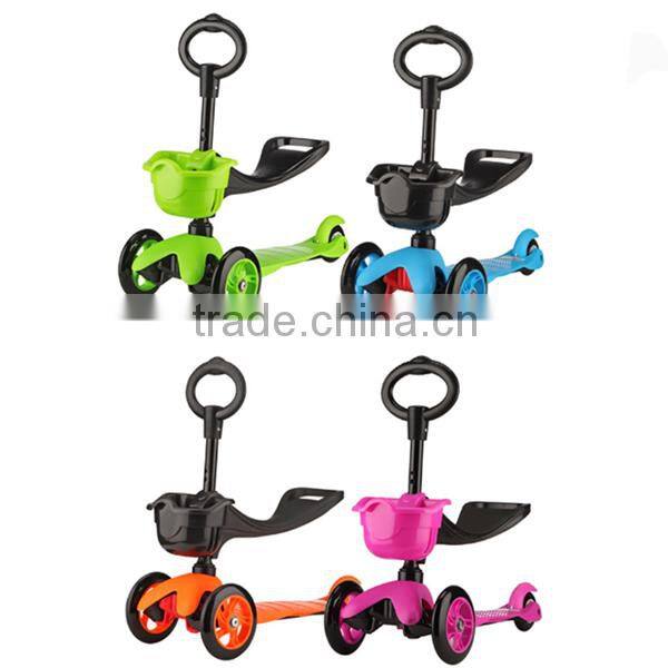 Three wheels Baby Plastic Scooter With Comfortable Seat/baby kick scooter with seat