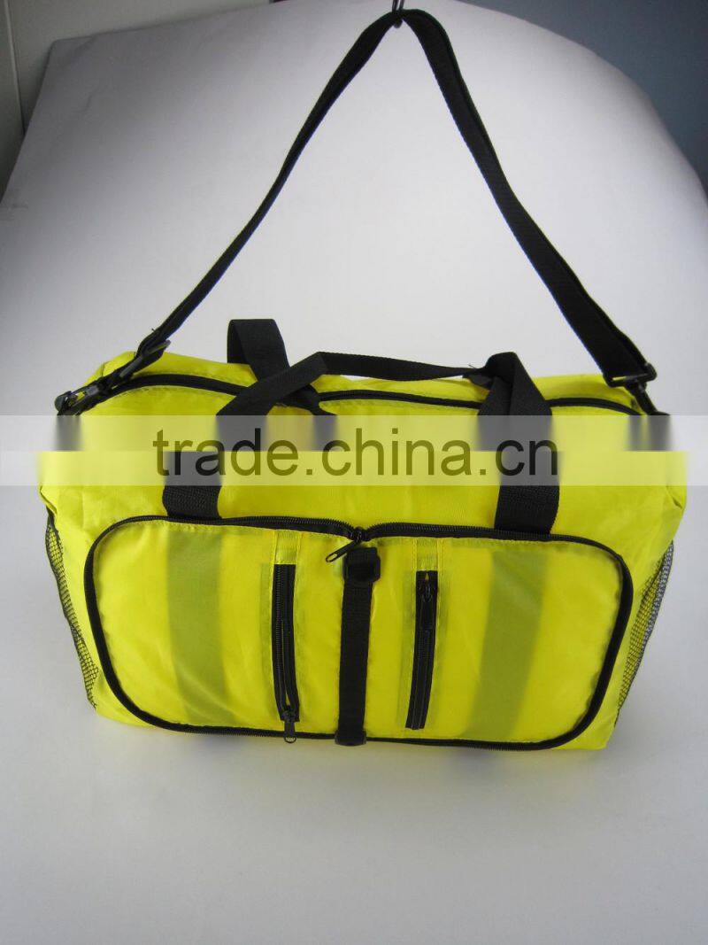 2016 Custom portable cheap trendy folding sport bag travel bag gym duffle bags