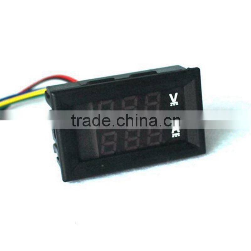 0.28" DC 0-100V/50A Red Blue Digital Voltmeter Ammeter 2 in 1 DC Volt Amp Meter With 50A/75mV Ampere Shunt