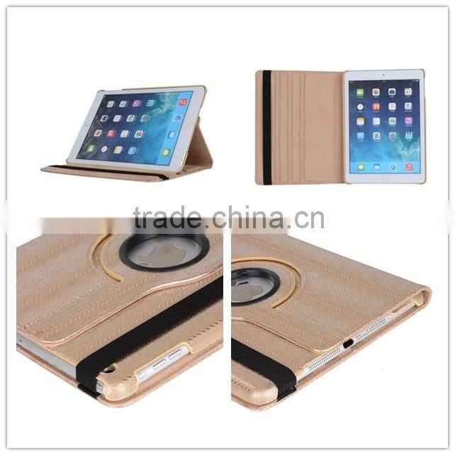 Hot selling factory price for ipad case flip leather stand case 360 degree rotating cover case