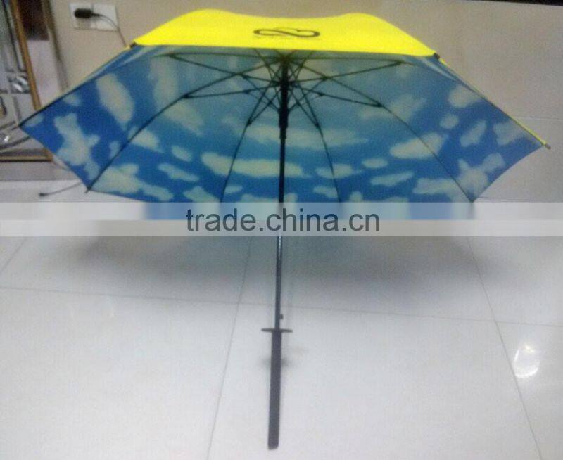 2016 Blue Sky American Custom Made Umbrella,shoulder Samurai Sword Umbrella,Double Canopy Golf Umbrella