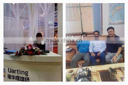Popular and hot selling cheap pvc coated uarting wallpaper