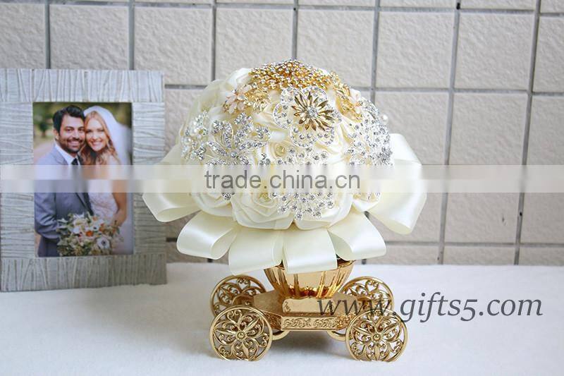 High quality luxurious artificial brooch rhinestone bouquets