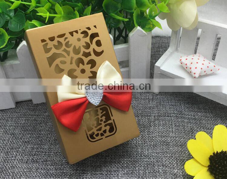 High quality wedding party favor boxes gold wedding favour boxes