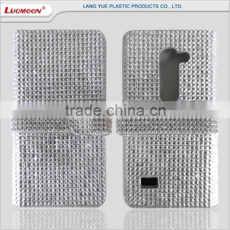 Diamante bling wallet leather android phone case for LG K4 K7 K10 g2 g3 g4 g5 accessories