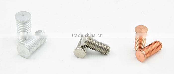 Steel with copper coating internal thread IS short cycle SC welding bolt