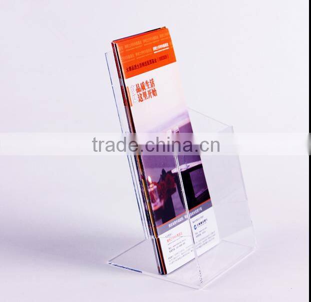 clear acrylic display table brochure stand holder