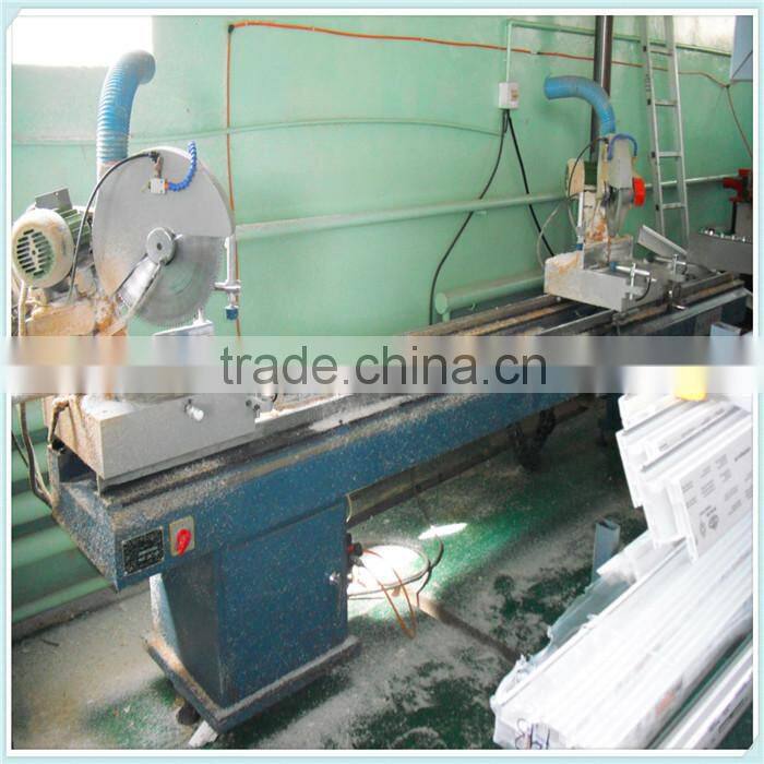 High quality plastic window profile cutting machine with two head