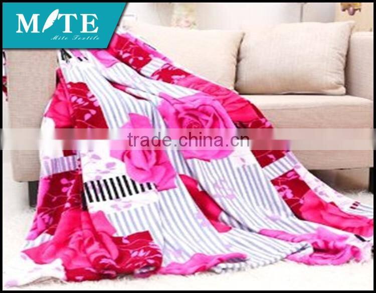 Wholesale Plain Solid Color Coral Fleece/Flannel/Polar throw blanket