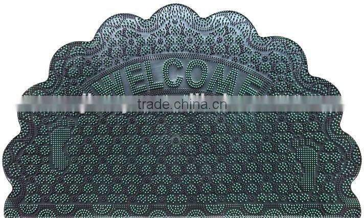 Welcome anti slip entrance floor PVC front door mats