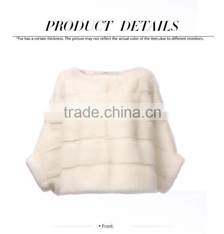 wholesale white velvet mink short mink coat shawl for girls
