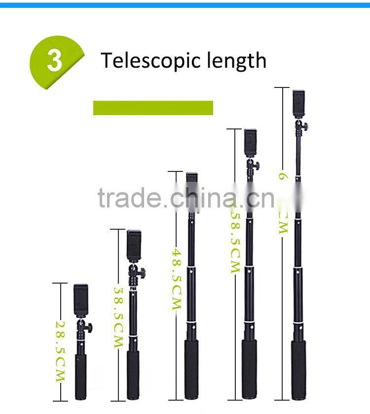 Color optional mini selfie stick for smartphone factory wholesale wireless monopod