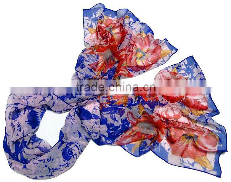 2011 Newest 100% silk shawl Wholesale & OEM (CQ1003-1)