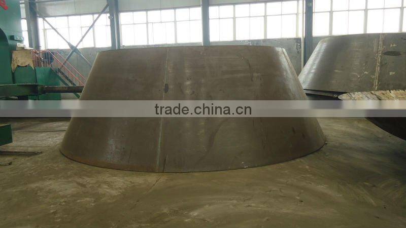 carbon steel conical dish head shell segment for pressure vessel