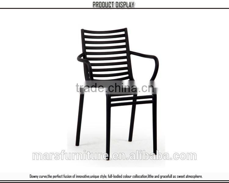 Cheap plastic dining chairs with armrest modern