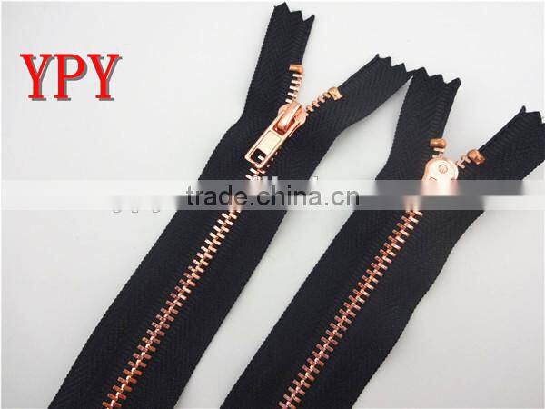 3# rose gold metal zipper C/E