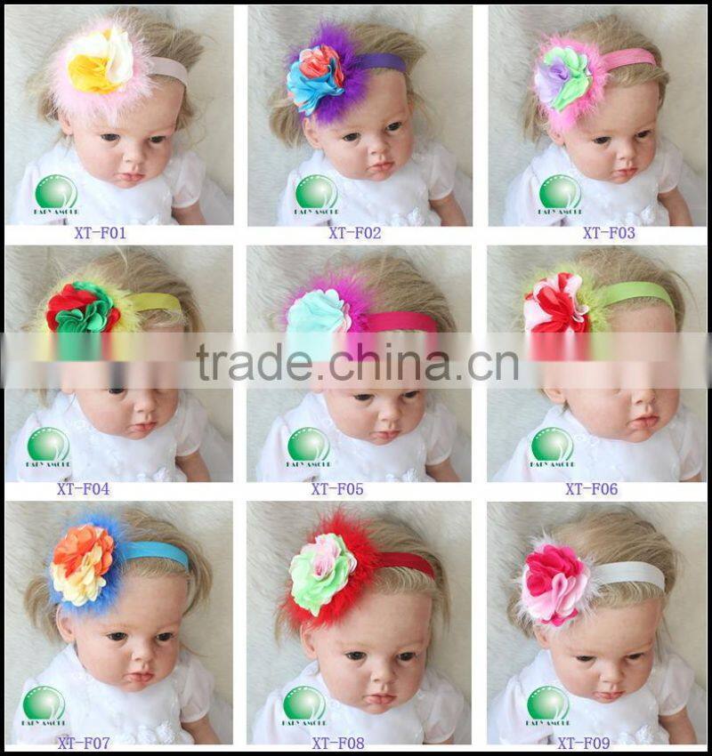 2015 New Trendy Fashion Top Baby headband/hairband with Foot wear sets