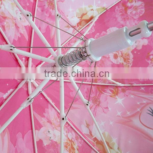 Safety open cartoon print kids umbrella