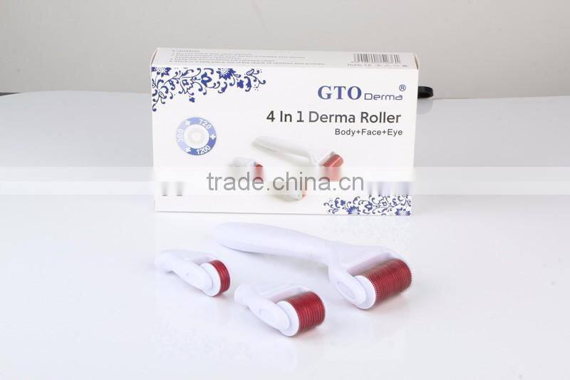 Mesotherapy 300/720/1200 needle GTO 4 in 1derma roller 0.5mm with Medical CE