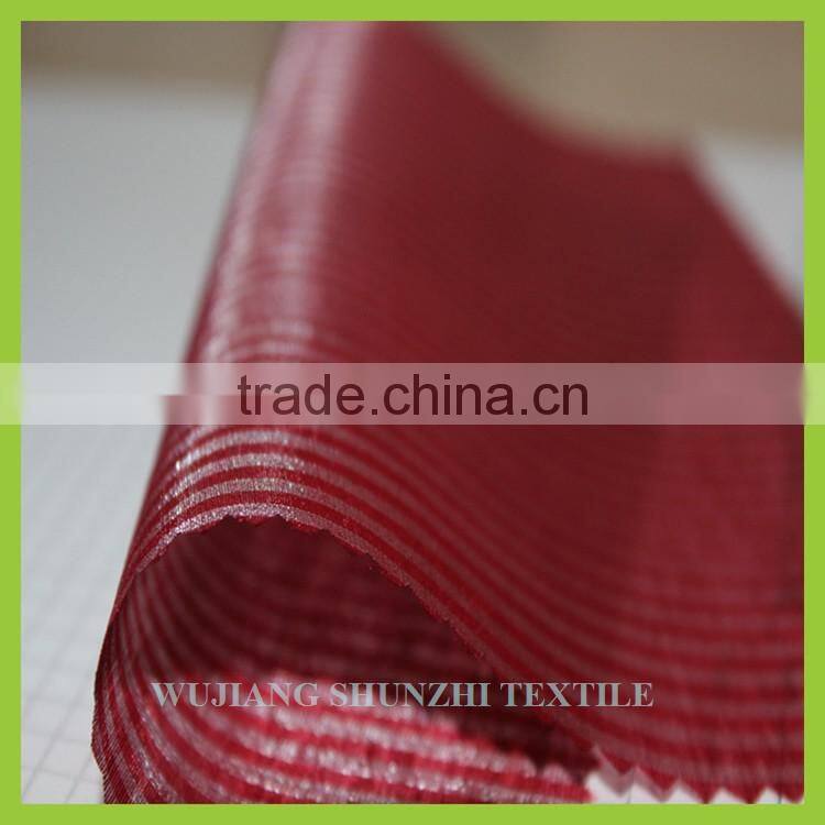 new Nylon Polyester Tencel Blend Shiny semi transparent candy stripe fabric