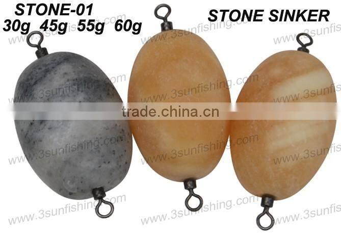 Fishing sinker high quality marble stone sinker