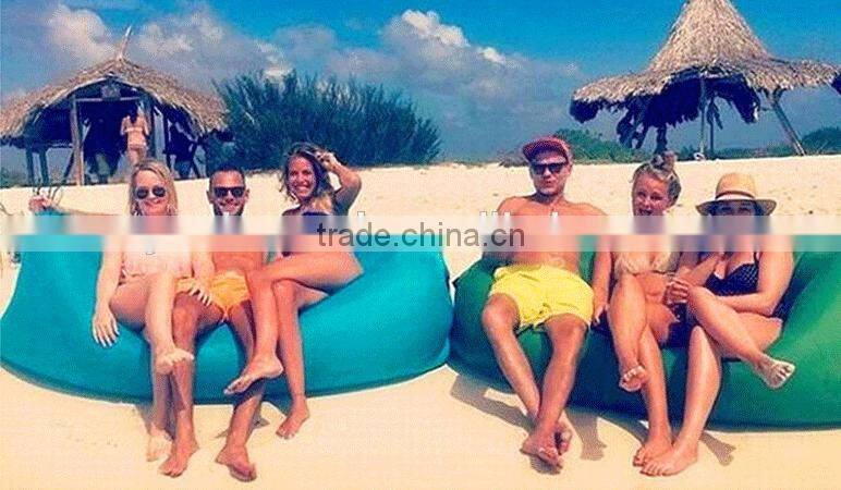 Outdoor Inflatable Sunbath Nylon Fabric Beach Lounger Convenient Compression layba