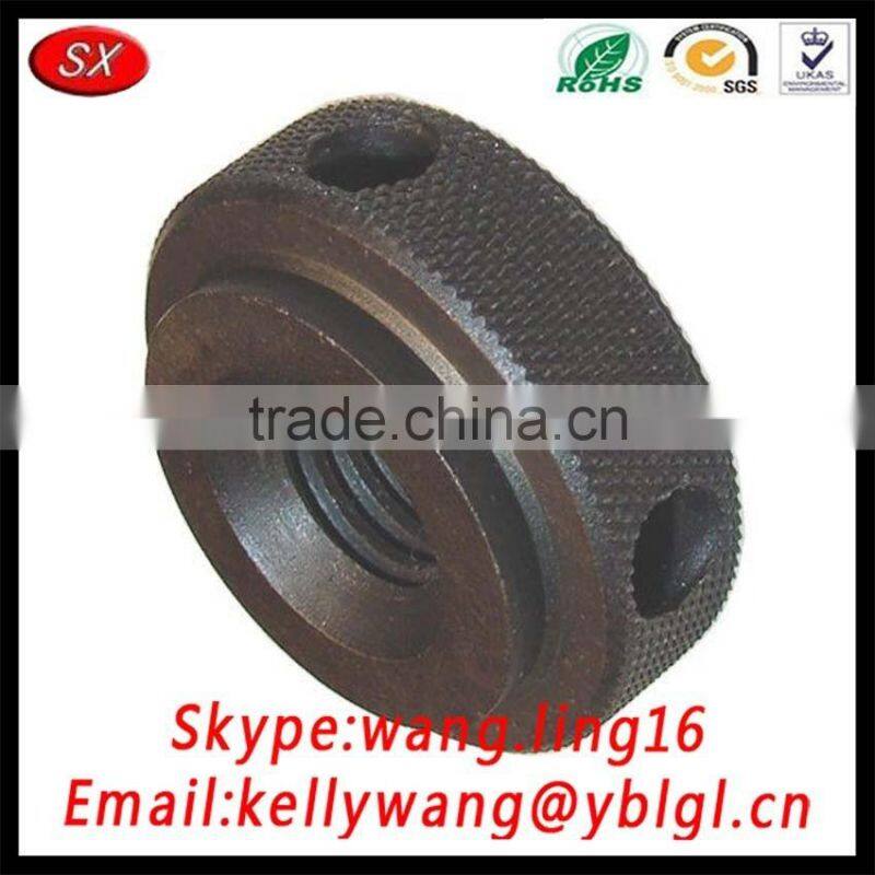 Precision Machined 300 Series Stainless Steel Diamond Knurled Nut,Thread Round Nuts 8-32 Thread Size, 3/8"