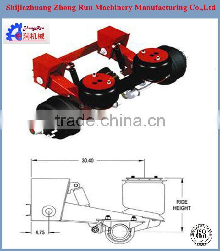 Trailer and semi trailer bogie use air suspension