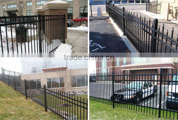 Ornamental steel bar fence panels for steel tube designs manufactory