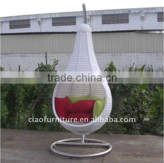 Unique shape modern patio plastic hanging chair