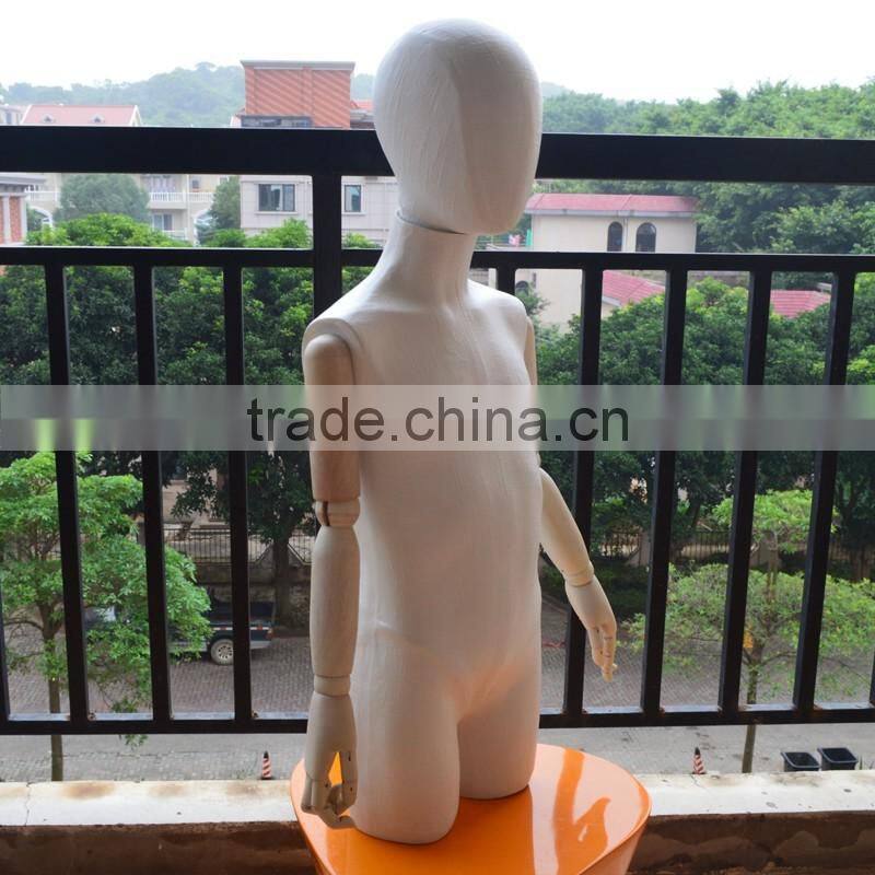 factory low price sale fiberglass OR fabric wrapped fabric torso kids mannequin with wood arm