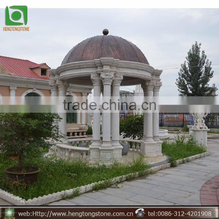 Natural Marble Figure Stone Pavilion Gazebo