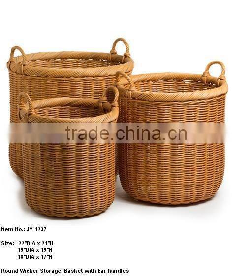 2016 cheap willow trash can baskets with with handle