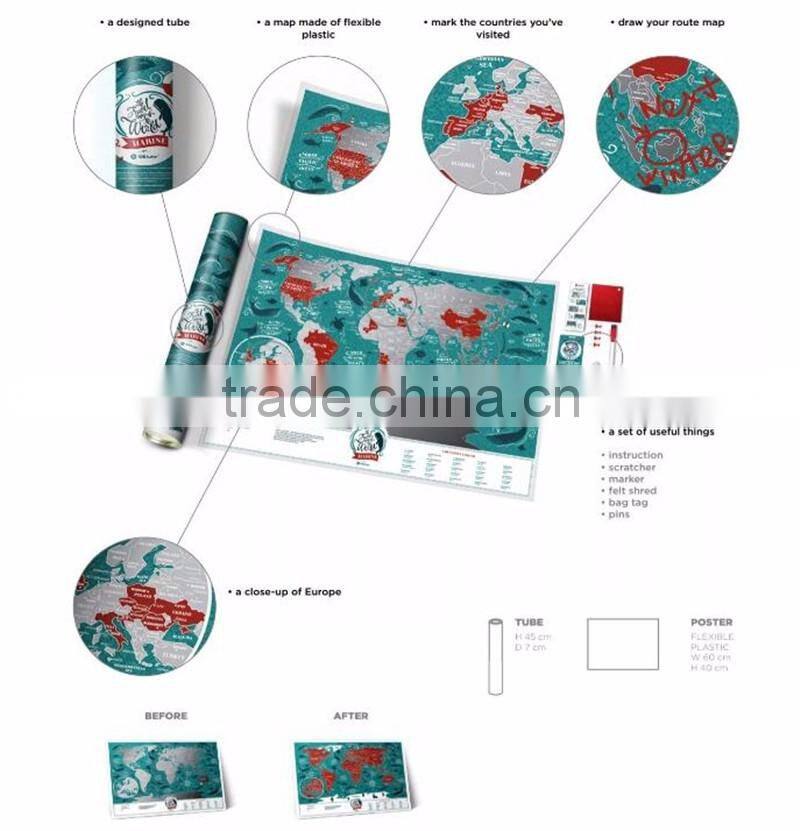 Scratch Places Off World Map Places I've Been Travel Map Great Scratchable Map Gift For Any Traveler