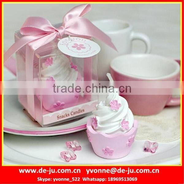 Wedding Door Gift Small Cream Cake Shaped Fake Candles