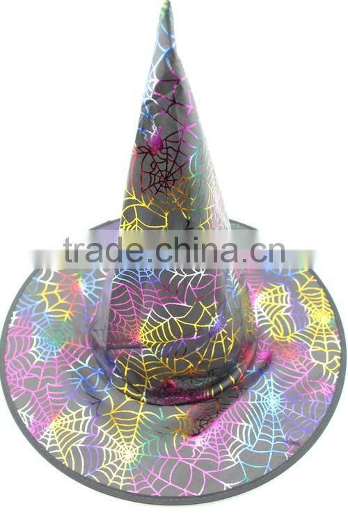 Halloween Costume cobweb skull witch Hat