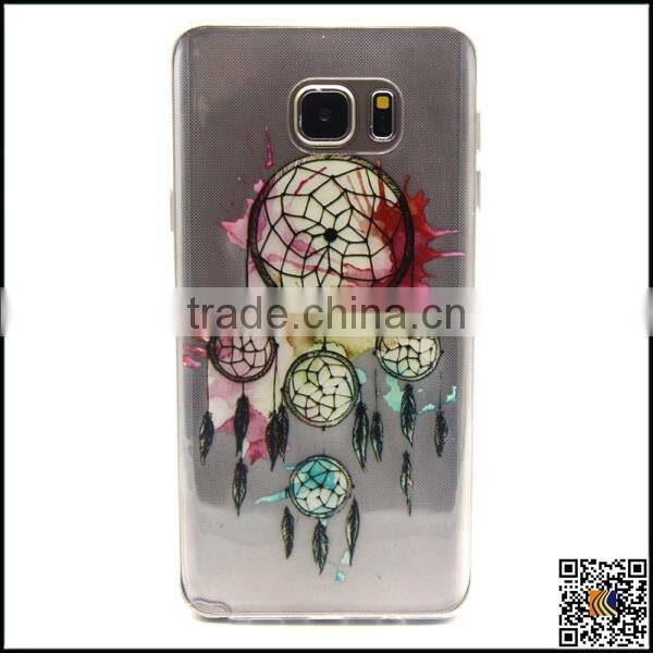 Cartoon pattern phone case TPU soft phone shell protective back cover for Samsung Note5