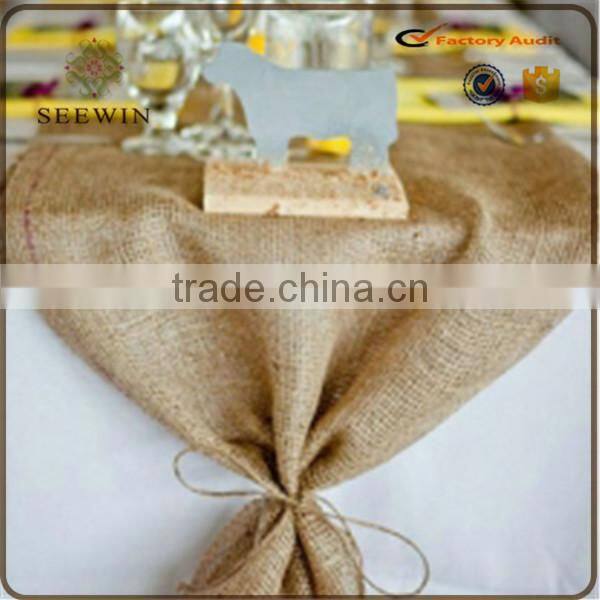 Durable Recyclable jute burlap die cut felt table runner for wedding deco