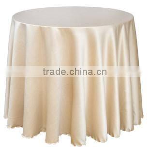 hotsale off-white tapestry satin table cover for hotel restaurant weddings