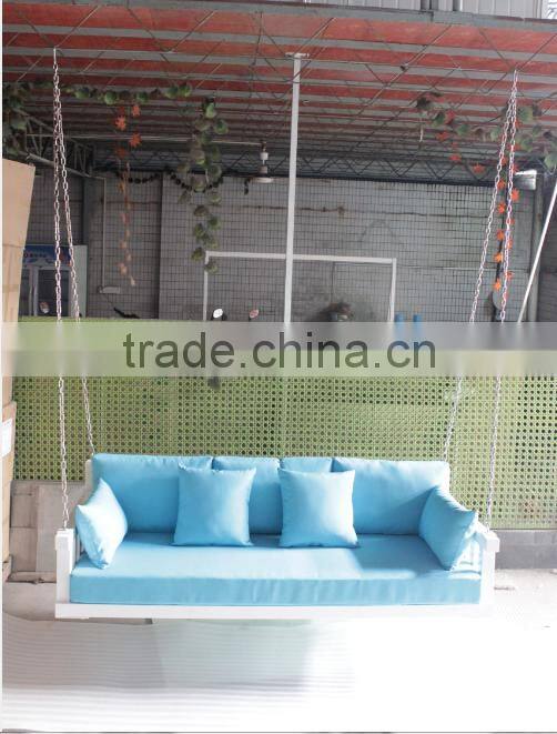 Modern style patio furniture outdoor bed white swing sofa chair