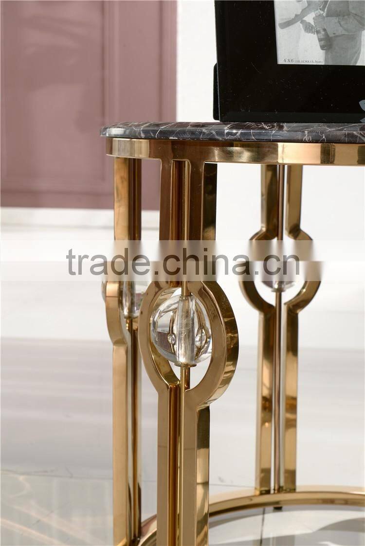 Royal stainless steel hotel/living room furniture side/corner table B818-2G