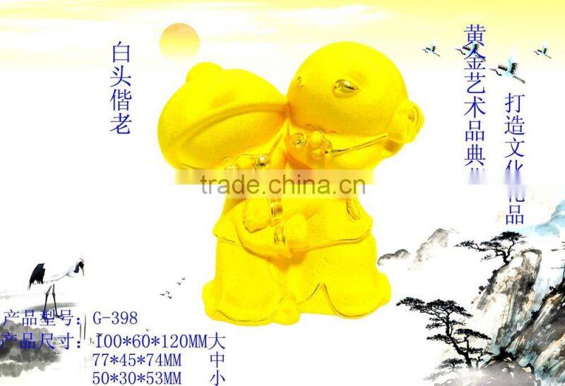 24k gold plated love baby Figurines decoration