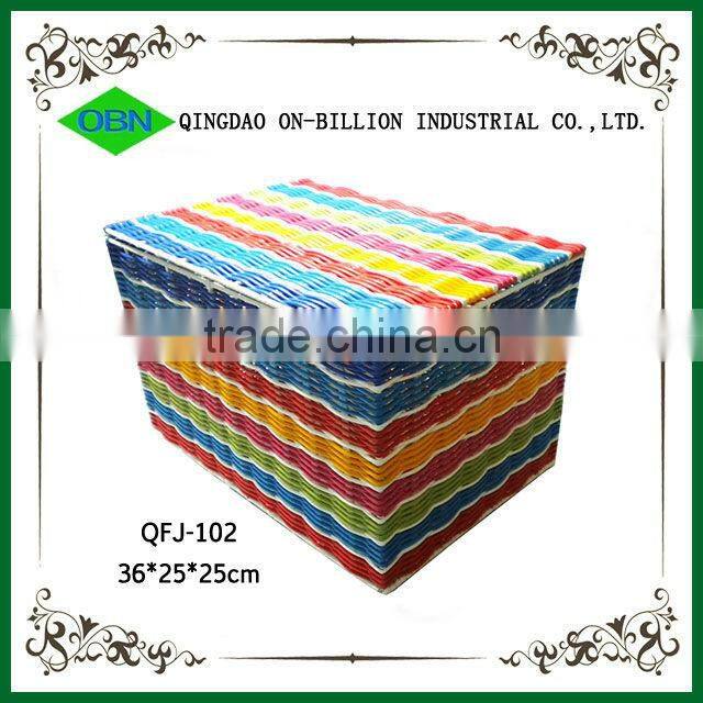 Wholesale Plastic Storage handle basket with aluminum frame handle