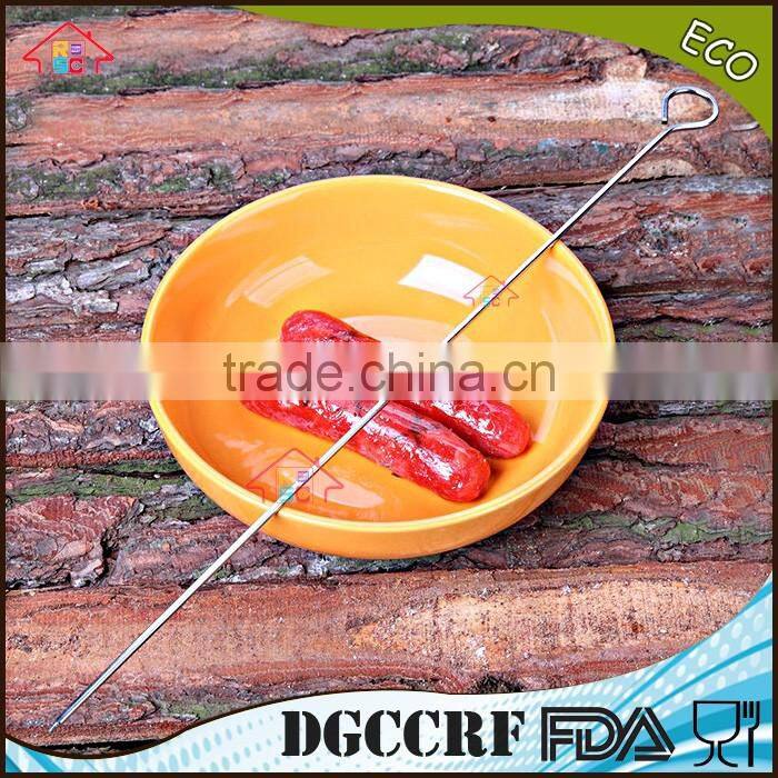 NBRSC Long Flat Metal Chrome Plated BBQ Skewers, Grill / Barbecue Shish Kebab Kabob Skewers