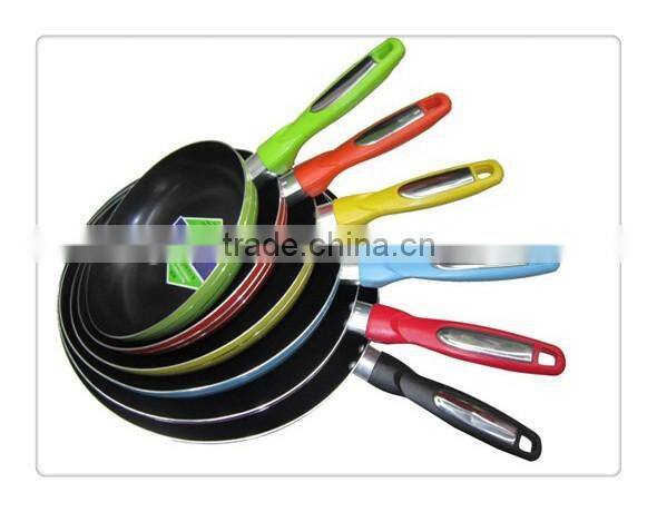 Colorful 6pcs high quality aluminium frying pan