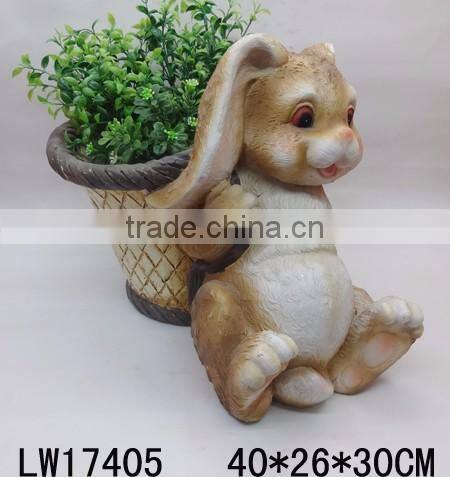 Modern Elegant Garden Yard Decor Animal Flower Pot Squirrel Plant Pot Resin Decoration