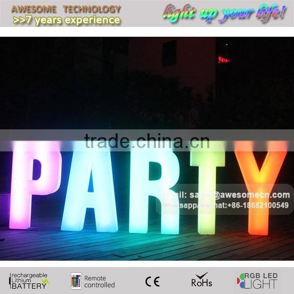 120cm high large led letters / rechargeable color changing wedding letter
