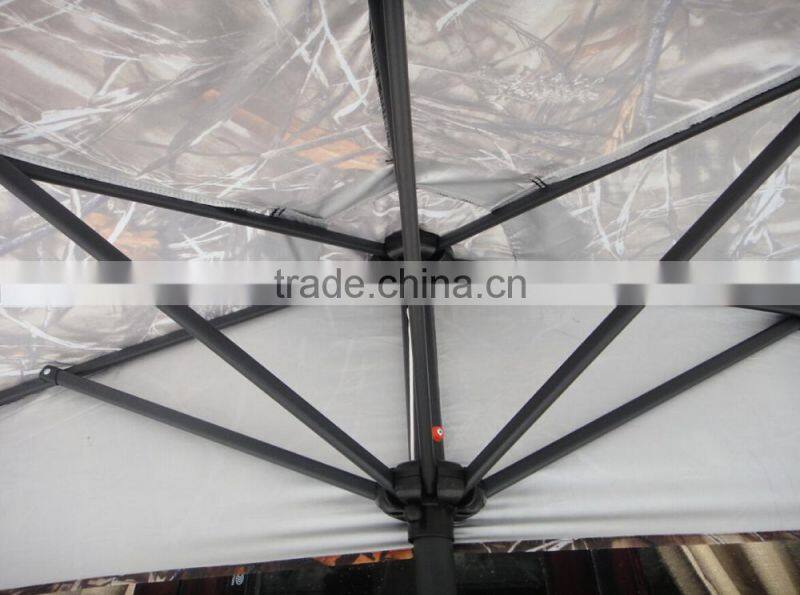 9FT Camouflage Fabric Umbrella Half Round Sun Umbrella CK1426